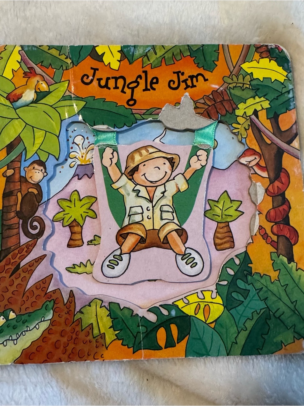Jungle Jim Lift-the-Flap Board Book Finola Stack RARE Baby Toddler Book